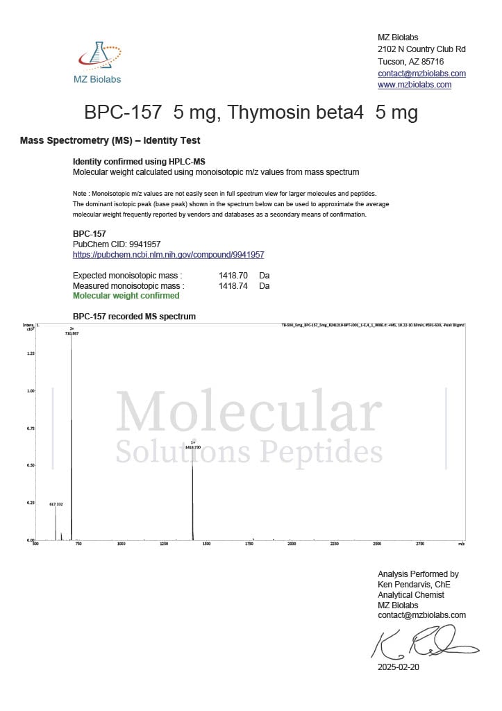 BPC-157/TB-500 Blend (5mg/5mg) BPC MS