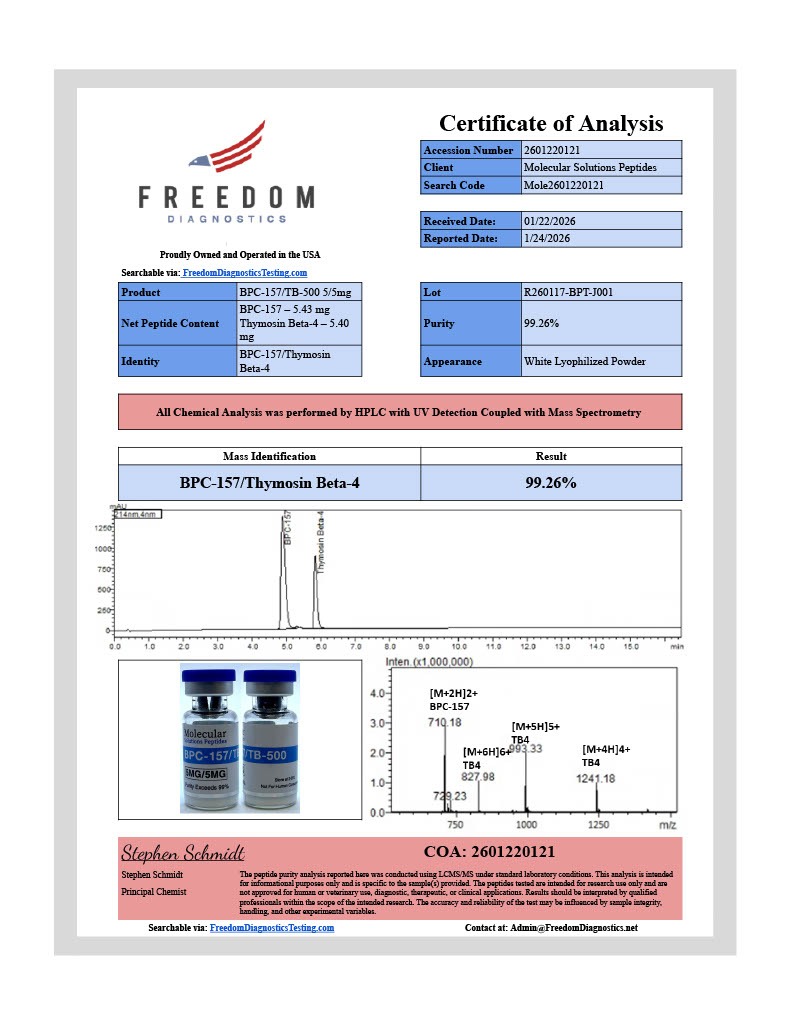 BPC-157/TB-500 "TB4" Blend (5mg/5mg) - Image 4