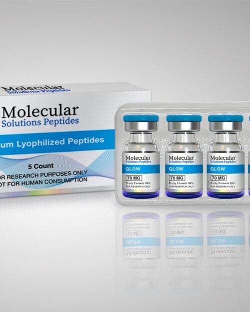 GLOW Peptide 5-Pack – 70mg (GHK-Cu 50mg / TB-500 10mg / BPC-157 10mg)