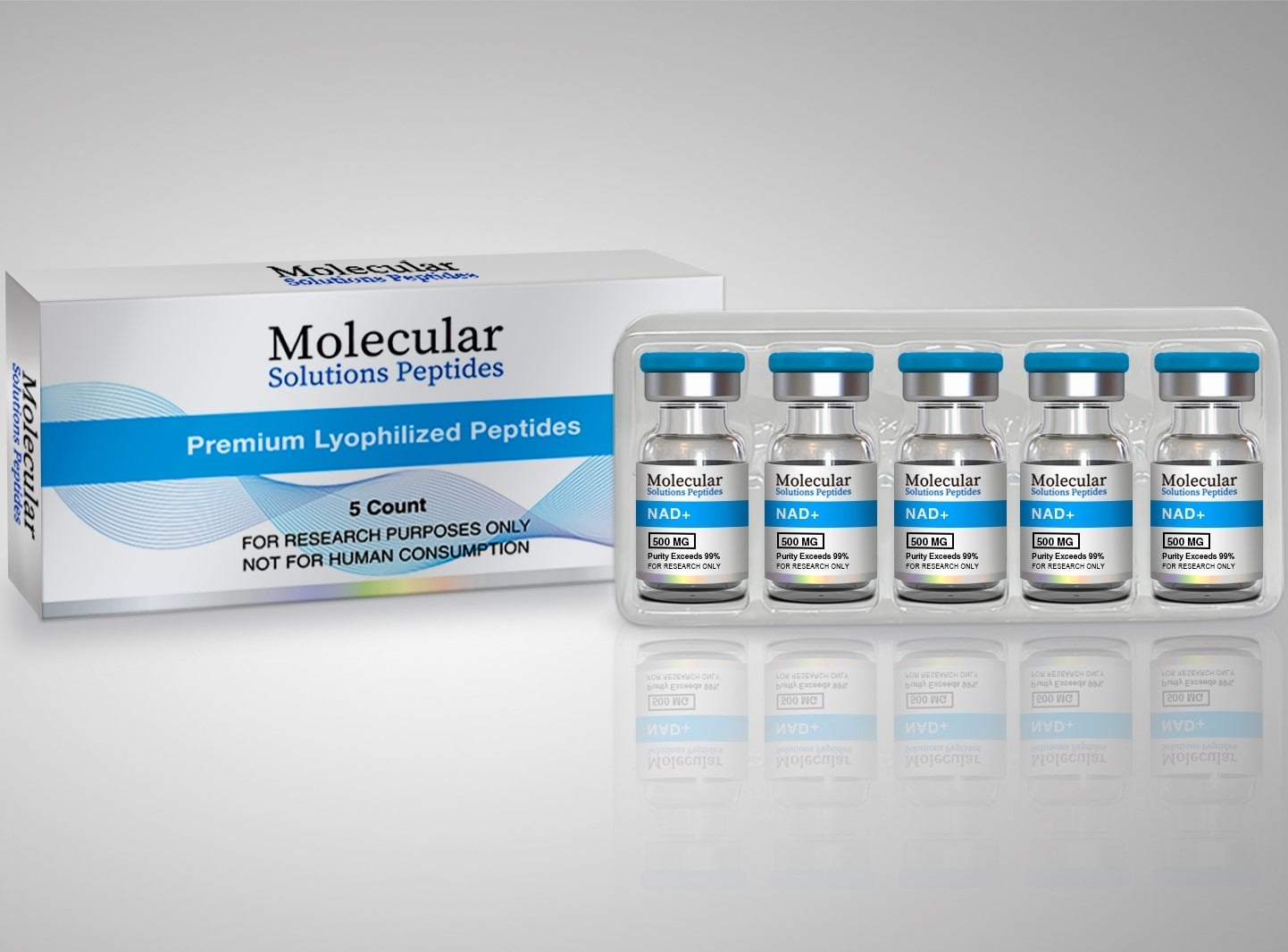NAD+ (500mg) - 10ml vial 5-Pack (Adjusted pH)