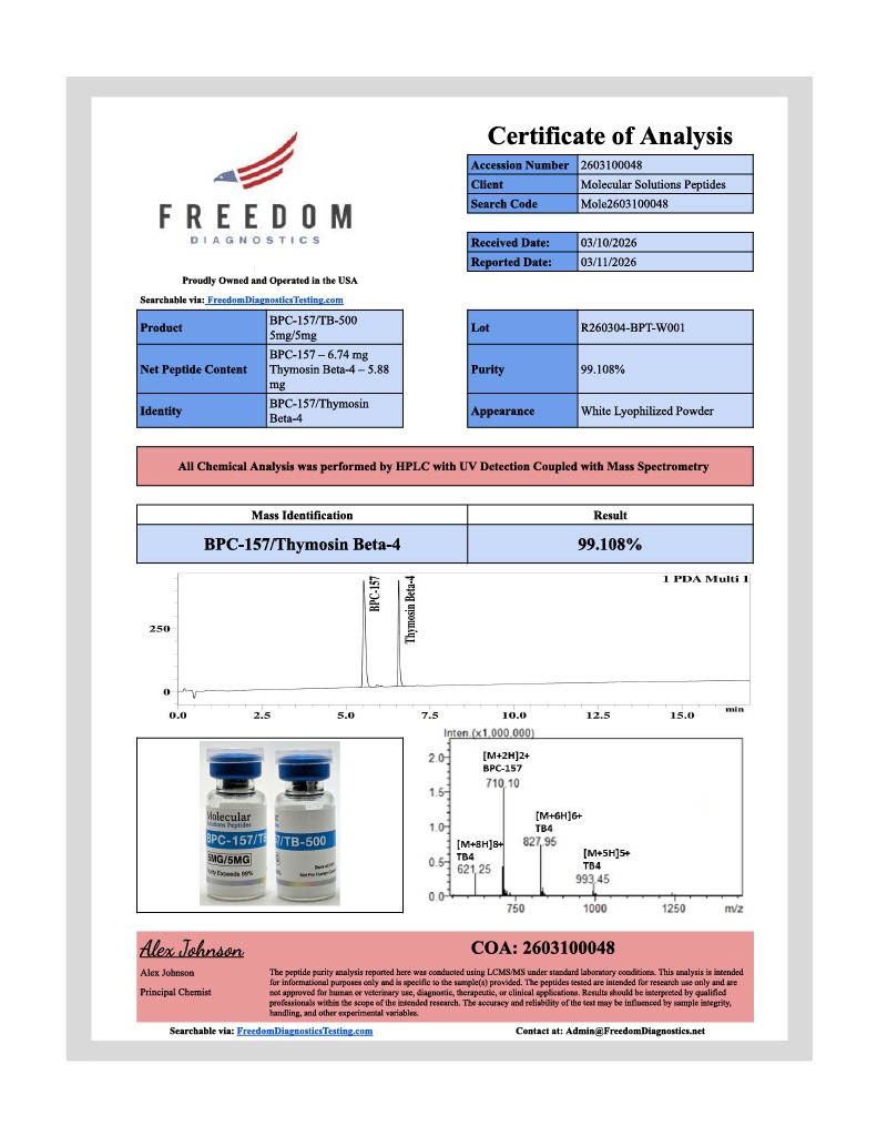 BPC-157/TB-500 "TB4" Blend (5mg/5mg) - Image 3